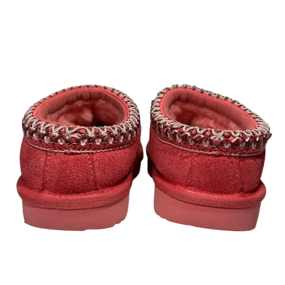 UGG Tasman Pink Suede Kids Slippers Size 9 Toddler 1019066T